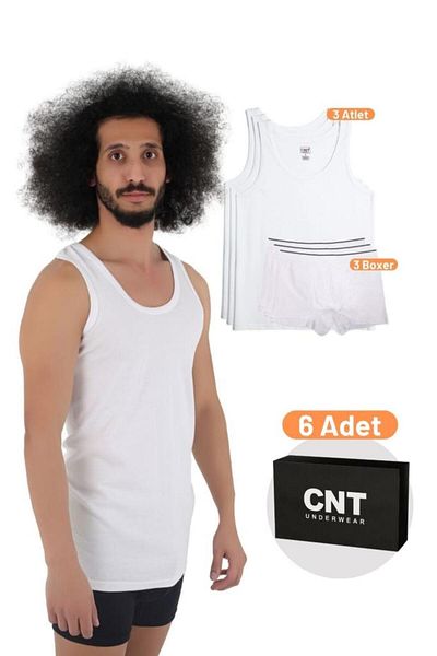 CNT Ανδρικό Βαμβακερό Σετ Μπόξερ Βασικό Πακέτο Premium 3 τεμαχίων