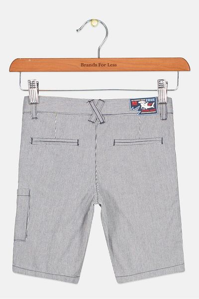 Sergent Major Toddlers Boy Stripe Basic Shorts, Navy