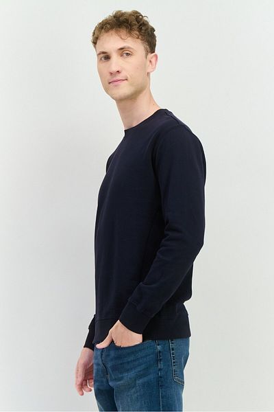 Sorbino Men Crew Neck Solid Long Sleeve Sweatshirts, Navy