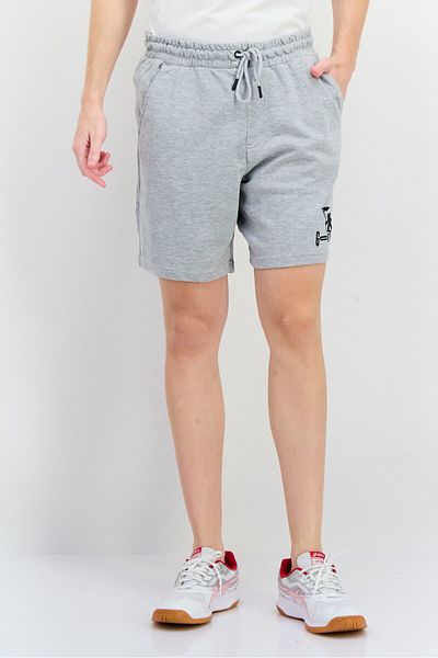 Gotcha Men Brand Logo Sweat Shorts, Heather Grey