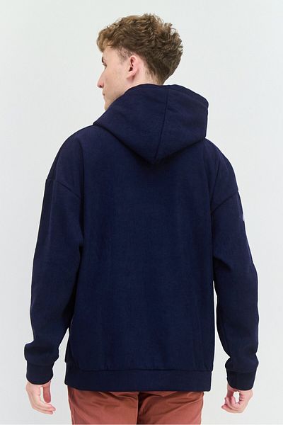 Members Only Men Hooded Ribbed Long Sleeves Sweatshirt, Navy