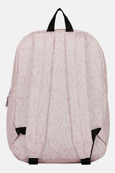 Aeropostale Women Heart Print Backpack 32 L x 44 H x 13 W cm, Old Pink Combo