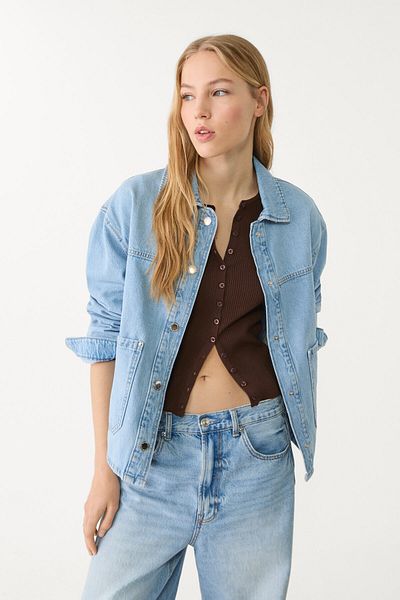 Stradivarius Denim jacket with pockets