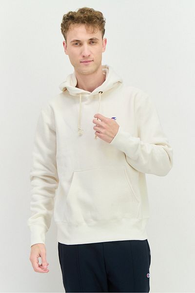 Champion Men Sportswear Fit Long Sleeves Outdoor Hoodies, Off White