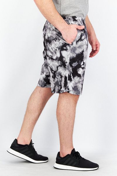 Champion Men Tie Die Basic Shorts, Black/White
