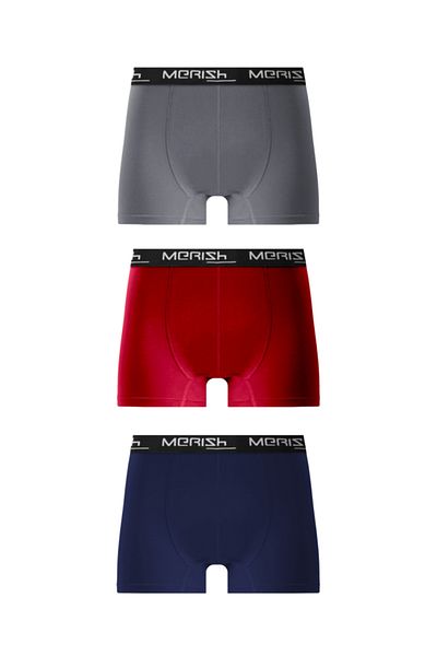 Merish Underwear Boxeri premium din Lycra din 3 piese în pachet special pentru bărbați