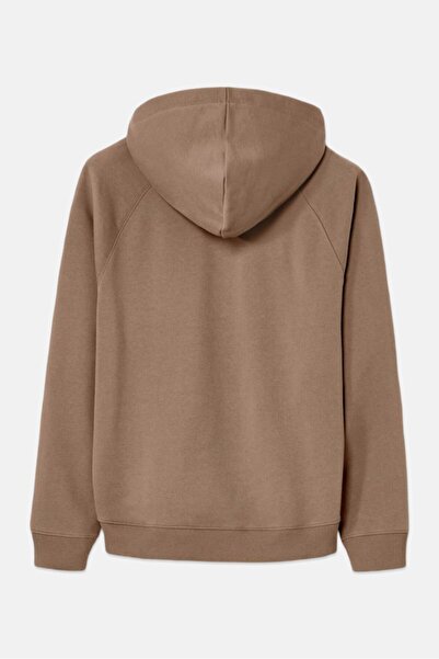 Tchibo Women Hooded Plain Long Sleeves Sweatshirt, Tan