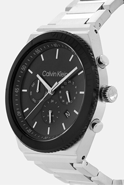 Calvin Klein Men 25200301 Stainless Steel Analog Watch 44 Mm, Silver