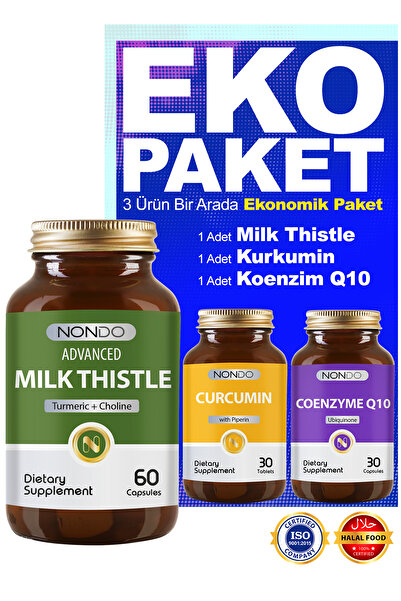 Nondo Ekonomik Paket Günlük Kullanım ( Curcumin Milk Thistle Koenzim Q10)