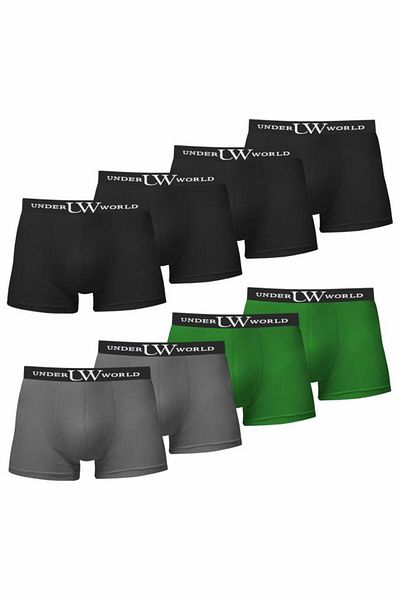 UNDERWORLD Ανδρικό σετ μπόξερ 8 τεμαχίων Premium Lycra - Μη αναδιπλούμενο