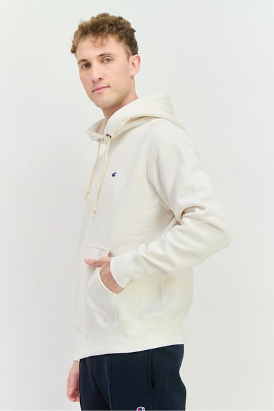 Champion Men Sportswear Fit Long Sleeves Outdoor Hoodies, Off White