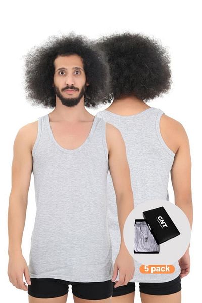 CNT Men's Undershirt Cotton Basic 5-Piece Premium Pack