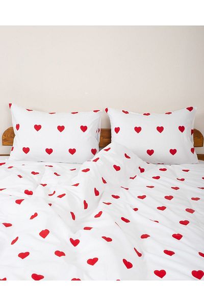 ENESSA Red Double Elastic Duvet Set - Çarsaf Battal