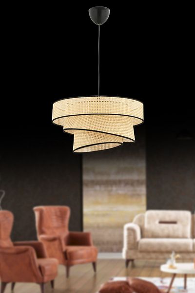 NisaLuce Nisa Luce Black 3-Layer Cake Pendant - Cream