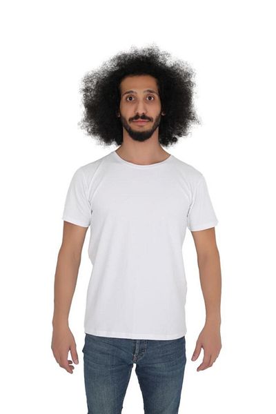CNT Tricou bărbătesc cu mânecă scurtă, slim, cu decolteu, 3 piese