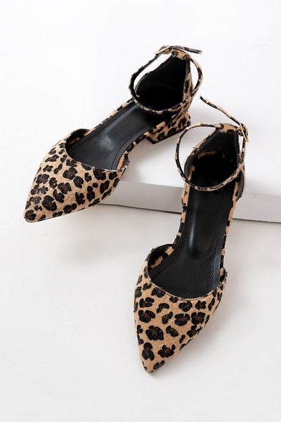 DURUNUN BUTİĞİ Toffy Leopard (3 cm Heels) Pointed Toe Heeled Shoes