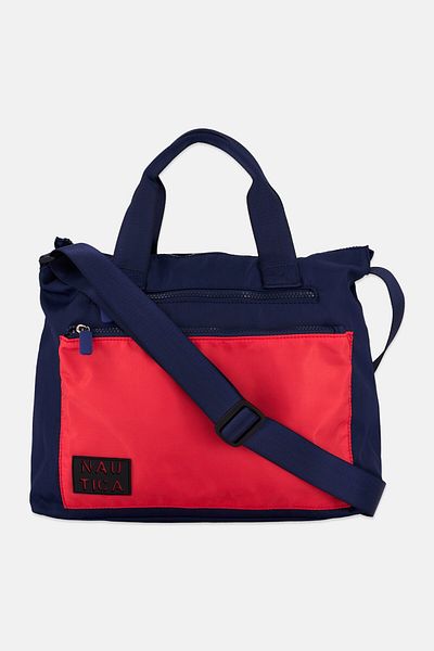 Nautica Women Brand Logo Tote Bag 34 H x 43 L x 15 W cm, Navy