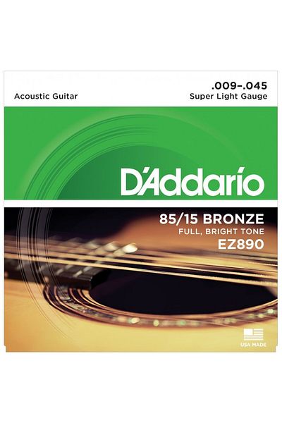 Daddario D'Addario Ez890 Super Light Acoustic Wire Set -.009 Z890