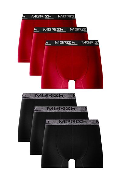 Merish Underwear Men's 6-Piece Premium Lycra Boxers (Boxed Product)