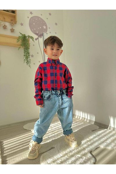 Butik Shirt Jeans Double Set