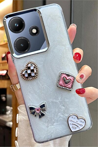 3GEN CASE Infinix Hot 30i متوافق مع شريط حجري ثلاثي الأبعاد على شكل فراشة وقل...