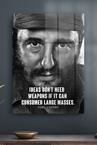 Decovetro Tablou din sticlă Fidel Castro