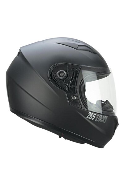 CGM 265A LUCKY MONO ÇOCUK KAPALI MOTOSİKLET KASKI Siyah / YL