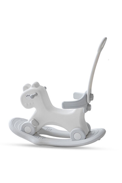 TEKNUM عربة أطفال 2 في 1 مع مقبض دفع - رمادي وأبيض