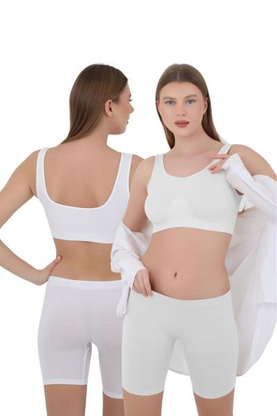 CNT 1 ΤΕΜΑΧΙΟ Micro Fiber Γυναικείο Long Boxer - Μαύρο, Λευκό, Χρώμα δέρματος |   S/M, L/XL