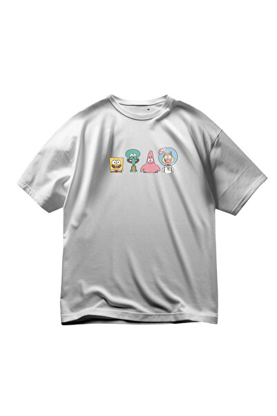 SVART WEAR Burete tricou cu imprimeu supradimensionat Unisex Alb tricou