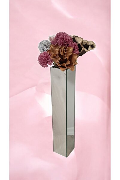 BeQ Home Srebrna zrcalna vaza - 60cm velika podna vaza - Dekorativna vertikal...