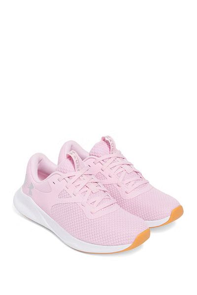 Under Armour Women's Brand Logo Comfortable Sole Lace-Up Pink Sneakers 3025060 -647