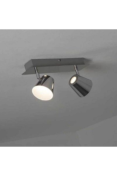 Homelux Double Torsion Led Spotlight, 2X6W, 2X318 Lumens, Metal, Silver