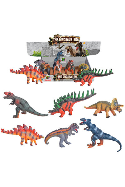 Little Story 6 قطع من الديناصورات المحاكية مع لعبة إصدار الأصوات IC (تتضمن قط...