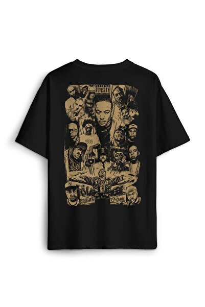 Kendim Seçtim Tricou negru supradimensionat Rap Masters Hip Hop Masters - Tri...