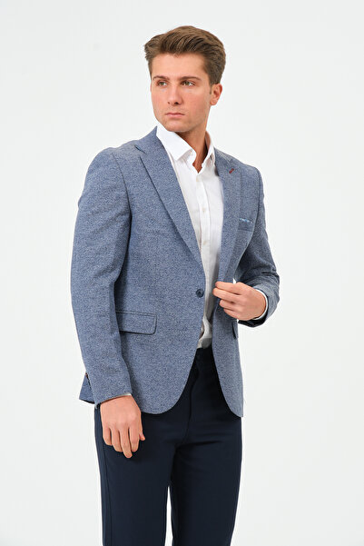 Bonesti Jachetă albastră Slim Fit pentru bărbați