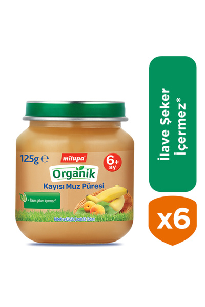 Milupa Organik Kayısı Muz Püresi 125 GR x6