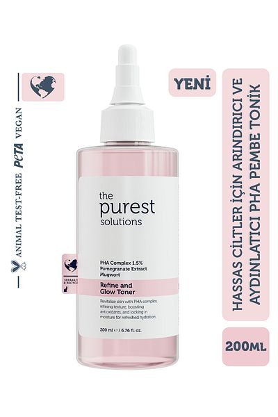 The Purest Solutions Καθαριστικό και φωτεινό PHA Pink Tonic για ευαίσθητο δέρμα