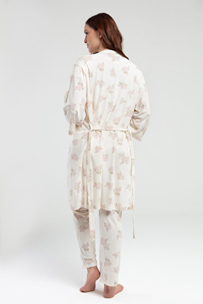 Pierre Cardin Kadın Krem Lohusa 3lü Takım