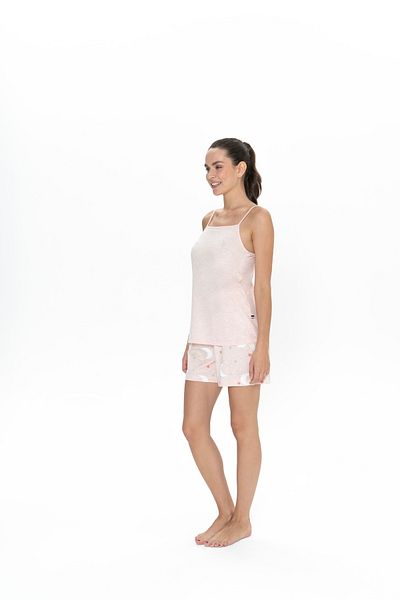 U.S. Polo Assn. Women's Pink Melange Shorts Set - 20076