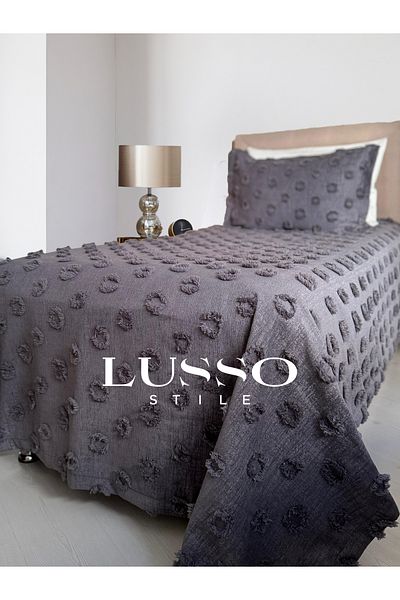 lusso stile Anthracite Gray Single Pique Set - 180X250 Pillow Single