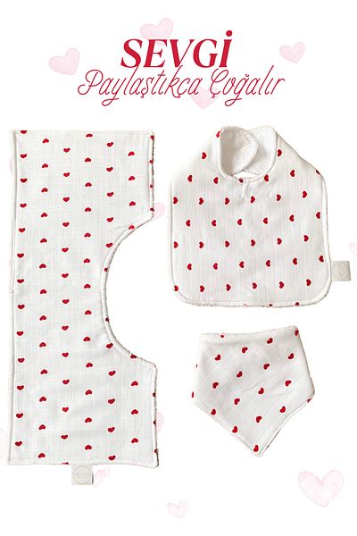 Joyous Mom Kids Set of 3 100% Cotton Shoulder Diapers - Liquid Proof Food and Drool Bib - Limited Stock