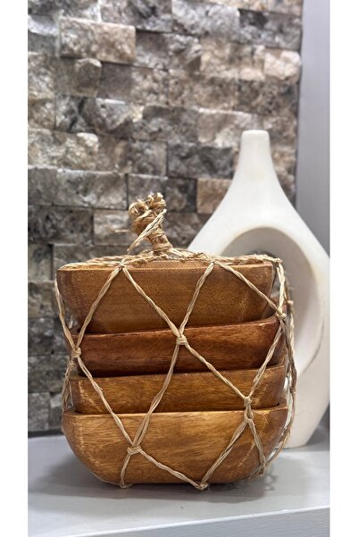 ARİN MODA ARİN HOMTEKSDEN AKASYA AĞACINDAN 4LÜ CEREZLİK ÖLÇÜLER:10/10 DERİNLİ...