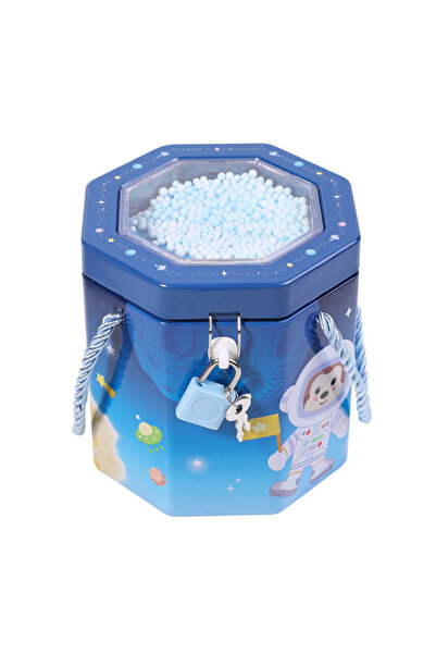 Livava Метална касичка-прасенце „Маймунка“ с шестоъгълник и закачалка, синя, ...