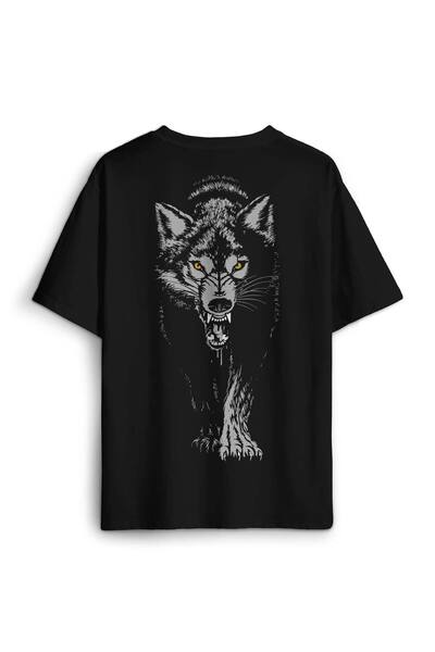 Kendim Seçtim Wolf Grey Greyworm Oversize T-Shirt - Unisex, Back Front Printed