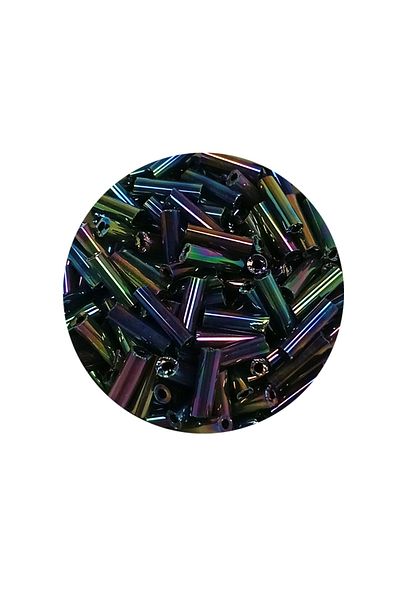 STUMBANNG Long Tube Cutting Beads Diameter 2mm Length 10mm - 60 Grams - Blue Green - Bnc269