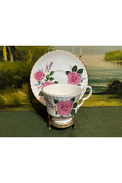 tayfuntufan antika koleksiyon royal windsor england porselen çay kahve fincanı