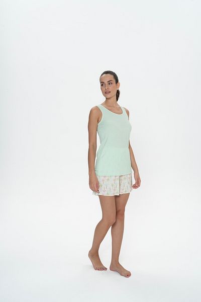 U.S. Polo Assn. Set pantaloni scurți pentru femei, licențiat, USPA, viscoză, (mentă), fără mâneci