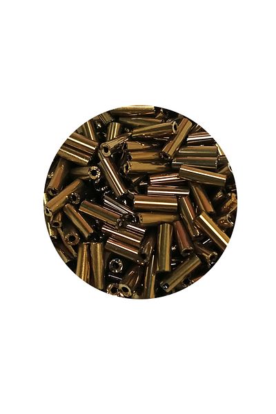 onixe Shiny Gold Long Tube Cutting Beads - 2mm Diameter, 10mm Length, 60 Grams - Bnc288