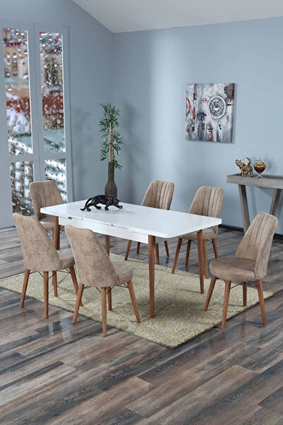 UZMHOME 80x130(kapalı) 80x170(açık) Yemek Odası Takımı Mutfak Masası Takımı Y...